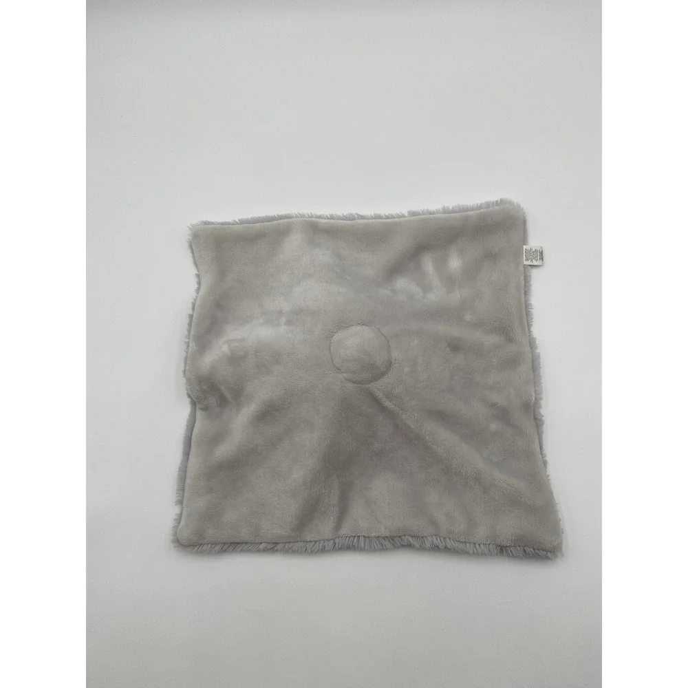 Oobles Dog Security Blanket Lovey Gray White Faux Fur Puppy Plush Snuggler 05801